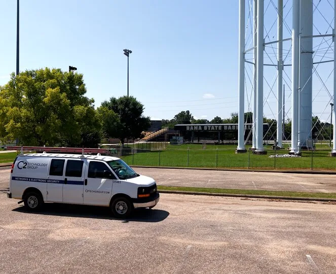 C2 Technology Group service van at Alabama State University